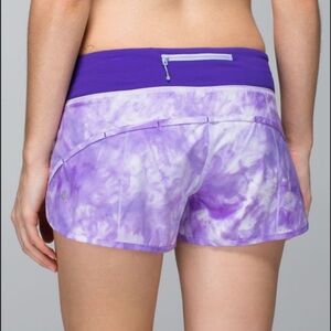 Lululemon Run: Speed Short - Quiet Stripe White Deep Indigo / Deep Indigo